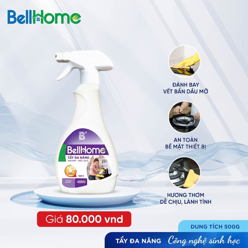 Tẩy Đa Năng Công Nghệ Sinh Học Bell Home 500G