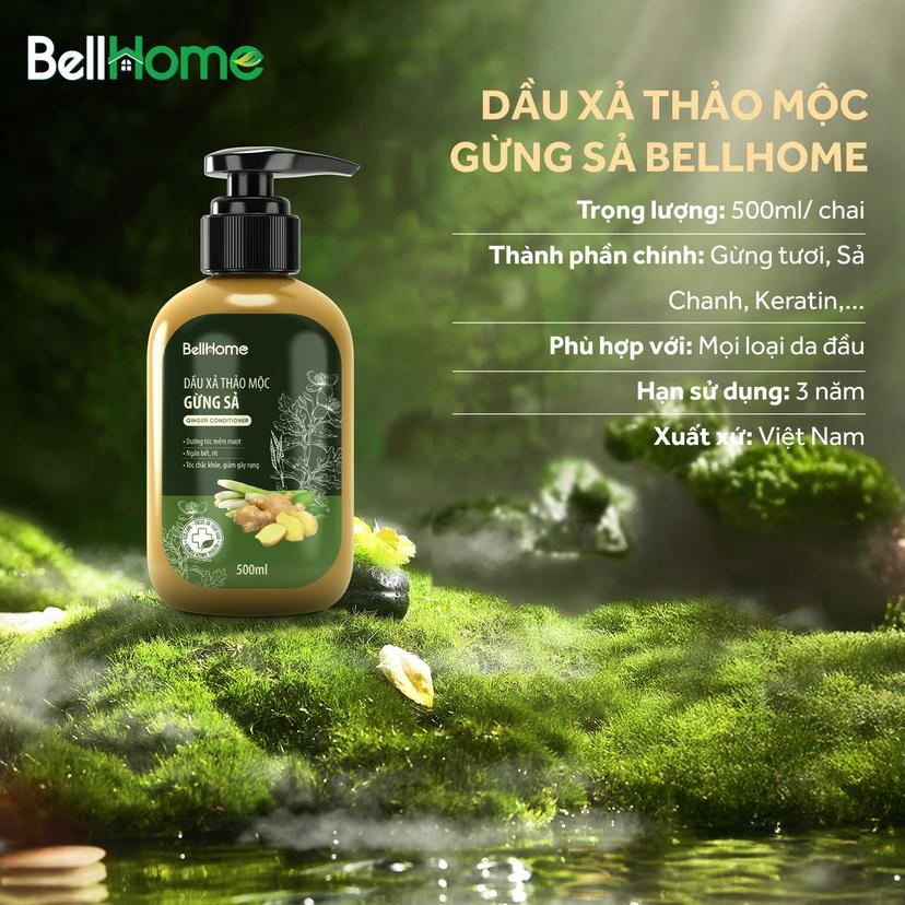 Dầu Xả Thảo Mộc Gừng Sả BellHome 500ml