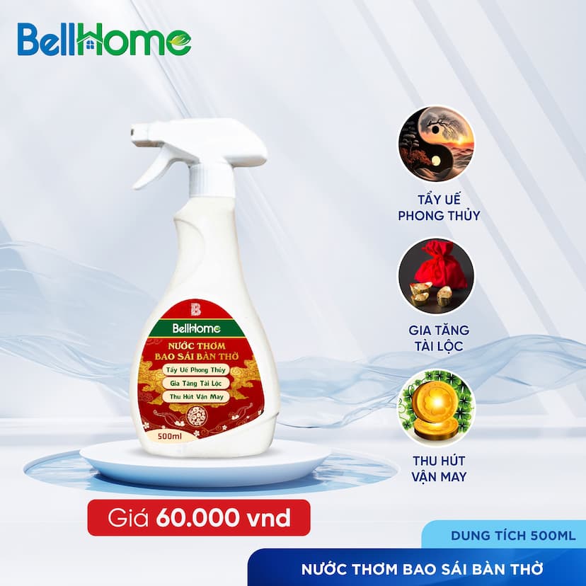 Nước Thơm Bao Sái Bàn Thờ Công Nghệ Sinh Học Bell Home