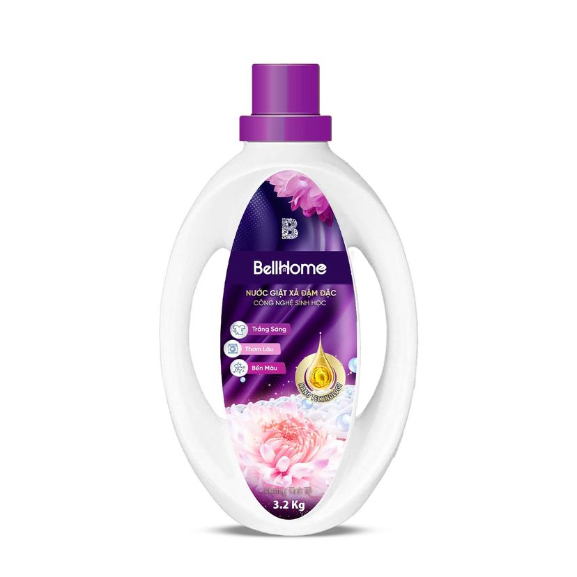 Combo Mua 1 Tặng 1: Nước Giặt Xả Công Nghệ Sinh Học BellHome Tím 3,2KG (Tặng Túi Nước Xả Vải BellHome Đỏ Hương Nước Hoa Tinh Tế 2KG)
