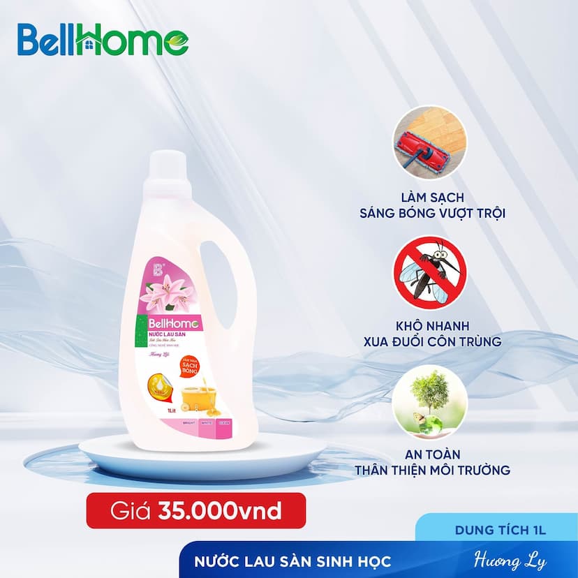 Nước Lau Sàn Công Nghệ Sinh Học Bell Home Hương Ly 1L