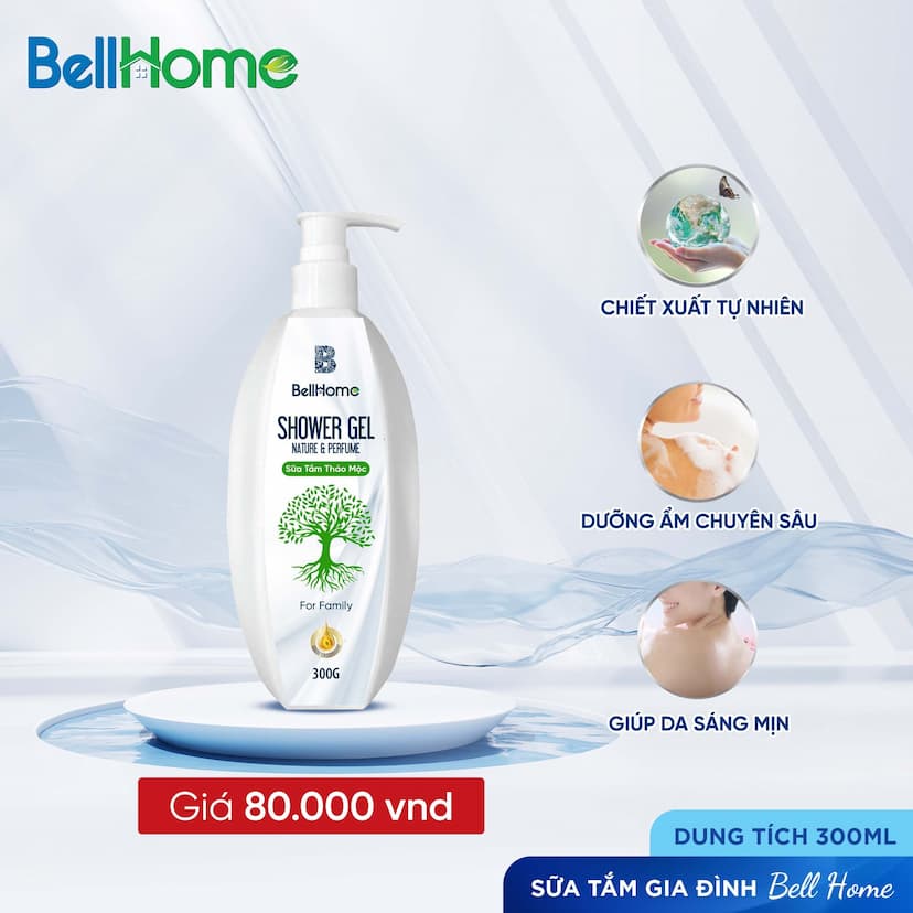 Sữa Tắm Gia Đình Công Nghệ Sinh Học Bell Home 300ML