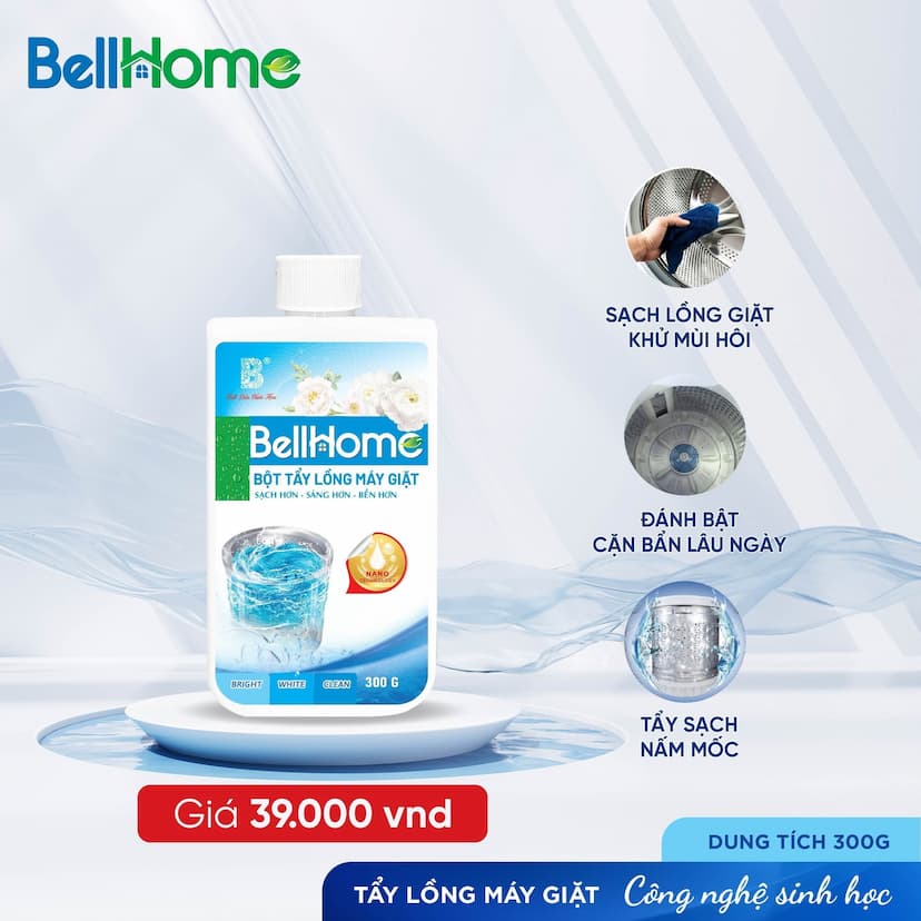 Tẩy Lồng Máy Giặt Công Nghệ Sinh Học Bell Home