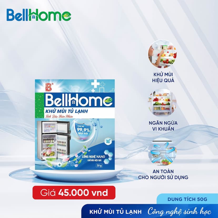 Khử Mùi Tủ Lạnh Công Nghệ Sinh Học Bell Home 50g