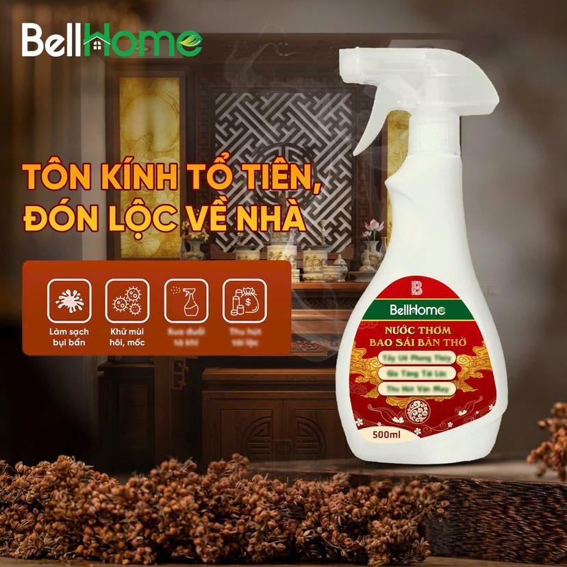 Nước Thơm Bao Sái Bàn Thờ Công Nghệ Sinh Học Bell Home