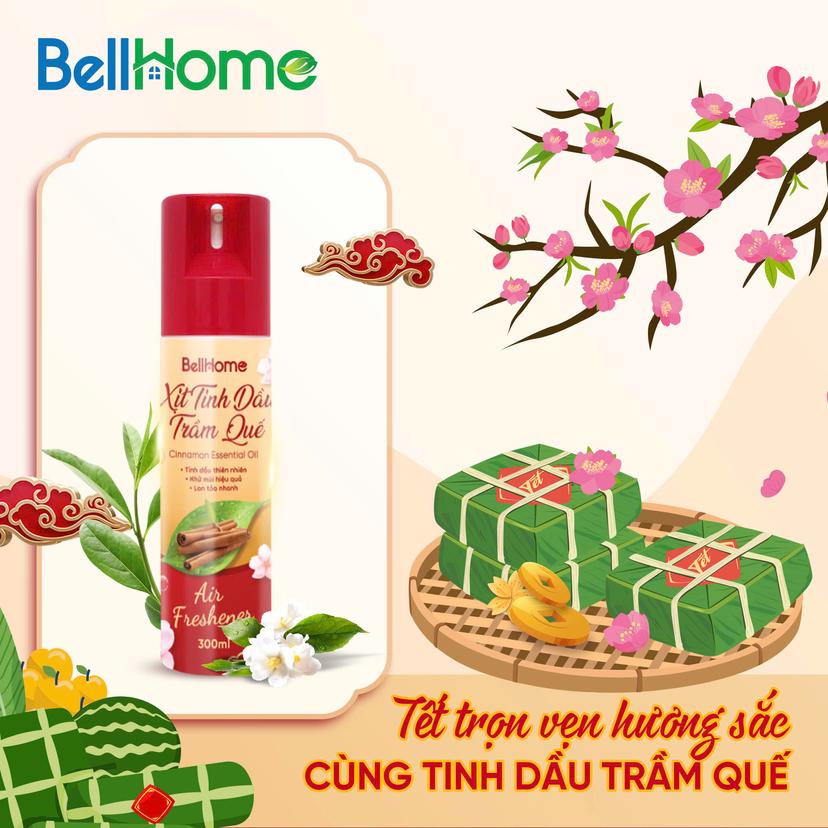 Xịt Phòng Bell Home Tết Hương Trầm Quế
