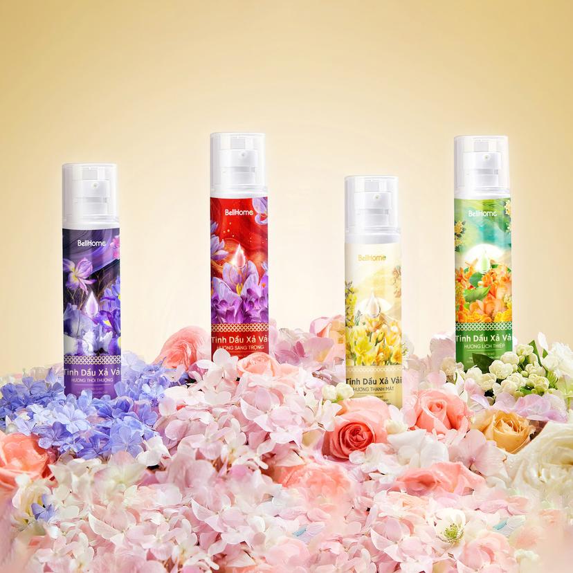 Tinh Dầu Xả Vải Công Nghệ Sinh Học Bell Home Tím Hương Thời Thượng 150G