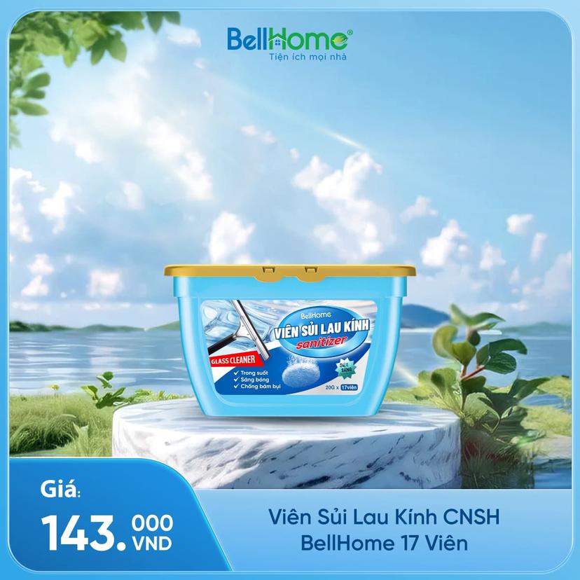 Viên Sủi Lau Kính Công Nghệ Sinh Học Bell Home 17 Viên